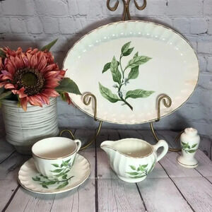 vtg 1950s W.S. GEORGE Bolero Dinnerware Cottagecore floral mid-century classic